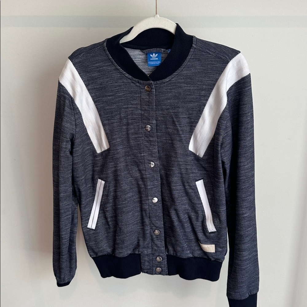 Adidas Dark Blue and White Crewneck - Picture 2 of 3